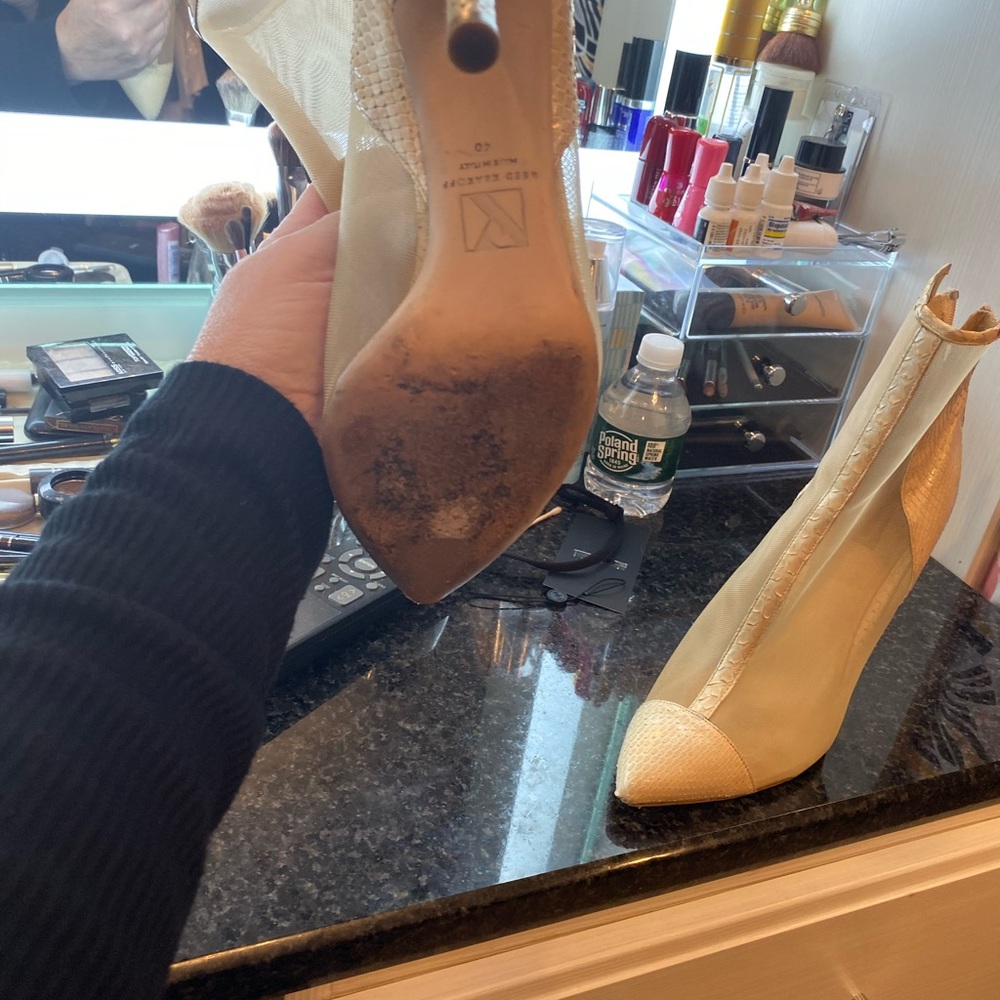 Reed Krakoff Mesh And Python Booties - image 5